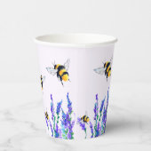 Gobelets En Papier Fleurs et abeilles coupes de papier (Droite)