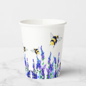 Gobelets En Papier Fleurs et tasses en papier d'abeilles (Gauche)