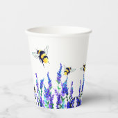 Gobelets En Papier Fleurs et tasses en papier d'abeilles (Recto)