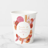 Gobelets En Papier Fleurs Florales MAX et Prosecco pour une Mariée à  (Recto)