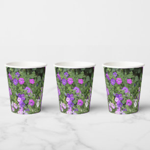 Gobelets En Papier Fleurs Jardin violet Petunia Floral Cool Photo