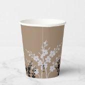 Gobelets En Papier Fleurs noir et blanc (Droite)