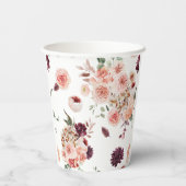 Gobelets En Papier Fleurs Pastel Modernes & Cadeau Personnalisé Kraft (Verso)