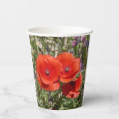 GOBELETS EN PAPIER FLEURS POPPY (Verso)