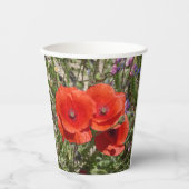 GOBELETS EN PAPIER FLEURS POPPY (Recto)
