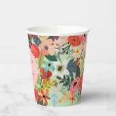 Gobelets En Papier Fleurs printanières colorées Hello Spring personna (Gauche)