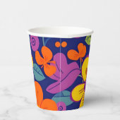 Gobelets En Papier Fleurs rétro colorées - Style Dopamine (Droite)