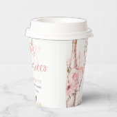 Gobelets En Papier Fleurs rose poudré boho et prosecco florales (Droite)