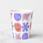 Gobelets En Papier Fleurs roses (Droite)