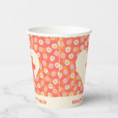 Gobelets En Papier Fleurs roses Coeur & Croix Chrétienne Femmes (Droite)