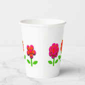 Gobelets En Papier Fleurs roses et orange chaudes (Droite)