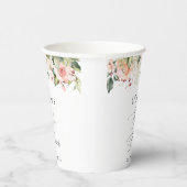 Gobelets En Papier Fleurs roses, Fleurs blanches, Boho, Baby shower (Droite)