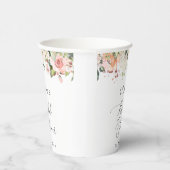 Gobelets En Papier Fleurs roses, Fleurs blanches, Boho, Fête des mari (Droite)