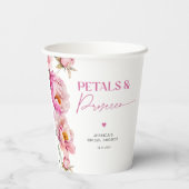 Gobelets En Papier Fleurs roses vives et bride de prosecco (Verso)