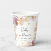 Gobelets En Papier Fleurs sauvages bébé en fleurs shower bébé (Recto)
