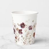 Gobelets En Papier Fleurs sauvages de l'automne rustique (Verso)