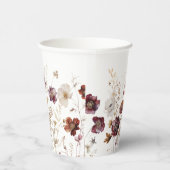 Gobelets En Papier Fleurs sauvages de l'automne rustique (Droite)