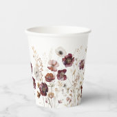 Gobelets En Papier Fleurs sauvages de l'automne rustique (Recto)