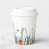 Gobelets En Papier Fleurs sauvages et papillons   (Verso)