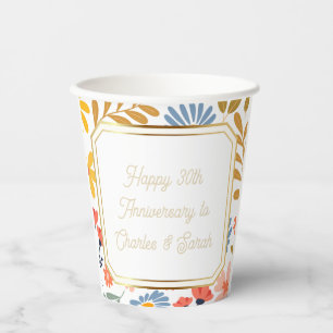 Gobelets En Papier Fleurs "spéciales occasion" personnalisables
