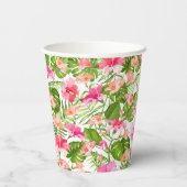 Gobelets En Papier Fleurs tropicales élégantes (Verso)