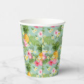 Gobelets En Papier Fleurs tropicales et ananas (Droite)