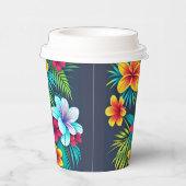 Gobelets En Papier Fleurs tropicales exotiques (Droite)