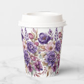 Gobelets En Papier Fleurs violettes (Verso)