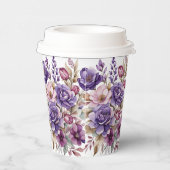 Gobelets En Papier Fleurs violettes (Droite)