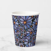 Gobelets En Papier Fleurs violettes Fleurs de printemps Faisées Jardi (Recto)