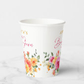 Gobelets En Papier Fleurs vives Festive Fête des mariées en agrumes t (Droite)