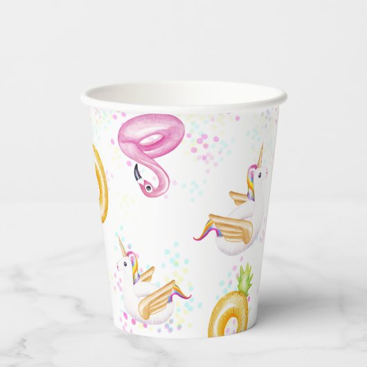 Gobelets En Papier Floatie Pool Party Anniversaire Party Coupes papie (Verso)