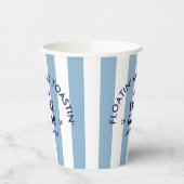Gobelets En Papier Floatin' Et Toastin' The Lake Club Blue Stripe (Gauche)