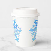 Gobelets En Papier Flocon de neige en bleu (Gauche)
