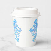 Gobelets En Papier Flocon de neige en bleu (Droite)