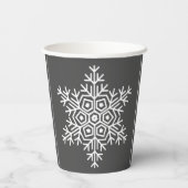 Gobelets En Papier flocon de neige géométrique (Verso)