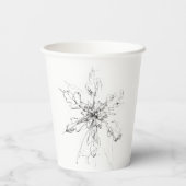 Gobelets En Papier Flocon de neige unique délicat (Verso)