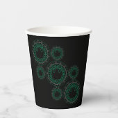 Gobelets En Papier flocon de neige vert et rouge Xmas (Recto)