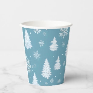 Gobelets En Papier Flocons de neige et arbre de Noël en papier - Tass