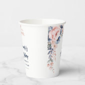 Gobelets En Papier Floral 70e anniversaire de fête Script botanique (Gauche)