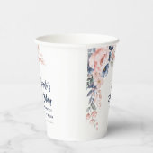 Gobelets En Papier Floral 70e anniversaire de fête Script botanique (Droite)