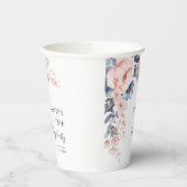 Gobelets En Papier Floral 75e Soirée d'Anniversaire (Gauche)