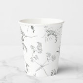 Gobelets En Papier Floral Black and White Botanical Line Art Cup (Gauche)
