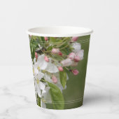 Gobelets En Papier Floral Blanc Fleuri Rose (Verso)