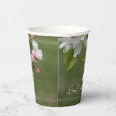 Gobelets En Papier Floral Blanc Fleuri Rose (Droite)