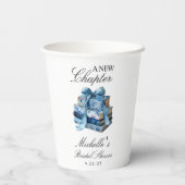 Gobelets En Papier Floral Bleu Une nouvelle Fête des mariées de chapi (Verso)