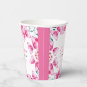 Gobelets En Papier Floral Bow Coquette Sweet 16 Anniversaire (Droite)