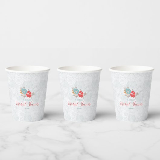 Gobelets En Papier "Floral Elegance" Collection (Multi)