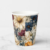 Gobelets En Papier Floral Fleur sauvage moderne (Droite)