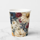 Gobelets En Papier Floral Fleur sauvage moderne (Recto)